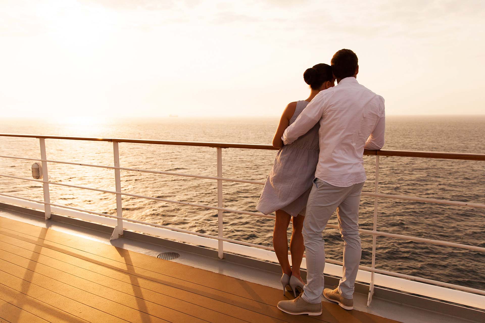 Couple on a cruise ship